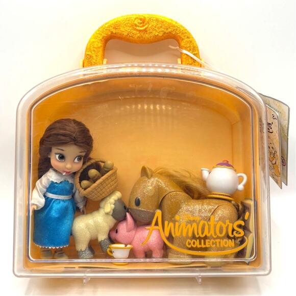 Disney Animators' Collection Belle, Beauty and the Beast Mini Doll Play Set Case - Picture 3 of 4